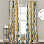 Striped Semi-Sheer Rod Pocket Curtain Panels (Set of 2) - Chic Decora