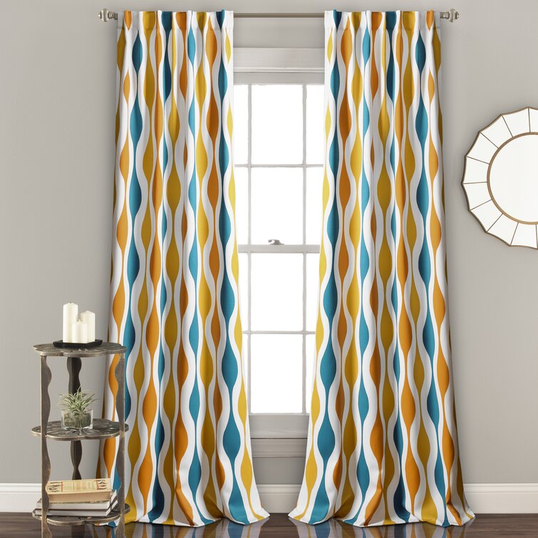 Elfrida Polyester Blackout Curtain Pair (Set of 2) - Chic Decora