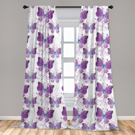 Lydia Cotton Semi Sheer Curtain Pair (Set of 2) - Chic Decora