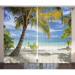 Ocean Semi-Sheer Rod Pocket Curtain Panels (Set of 2) - Chic Decora