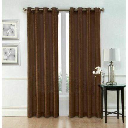 Polyester Semi Sheer Curtain Pair (Set of 2) - Chic Decora