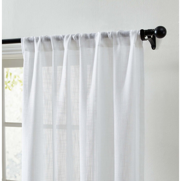 Polyester Semi Sheer Curtain Pair (Set of 2) - Chic Decora