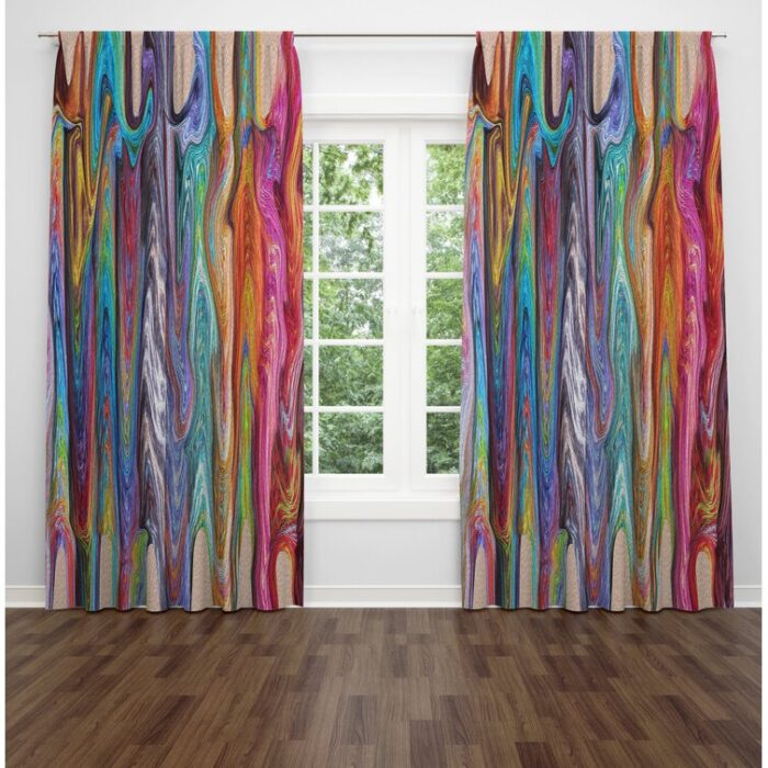 Polyester Semi Sheer Curtain Pair (Set of 2) - Chic Decora