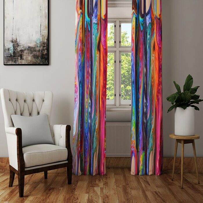 Polyester Semi Sheer Curtain Pair (Set of 2) - Chic Decora