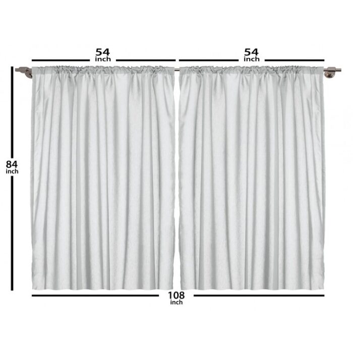 Polyester Semi Sheer Curtain Pair (Set of 2) - Chic Decora