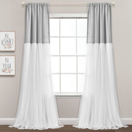 Yareli Polyester Sheer Curtain Pair (Set of 2) - Chic Decora