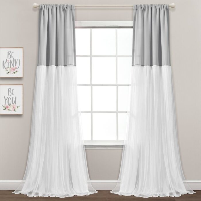 Polyester Semi Sheer Curtain Pair (Set of 2) - Chic Decora