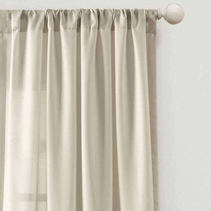 Polyester Semi Sheer Curtain Pair (Set of 2) - Chic Decora