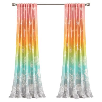 Polyester Semi Sheer Curtain Pair (Set of 2) - Chic Decora