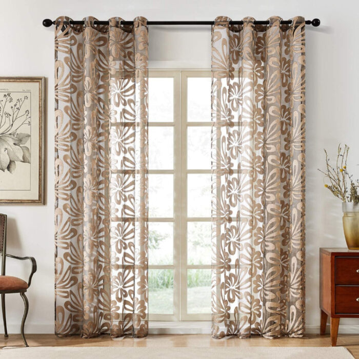 Polyester Sheer Curtain Pair (Set of 2) - Chic Decora