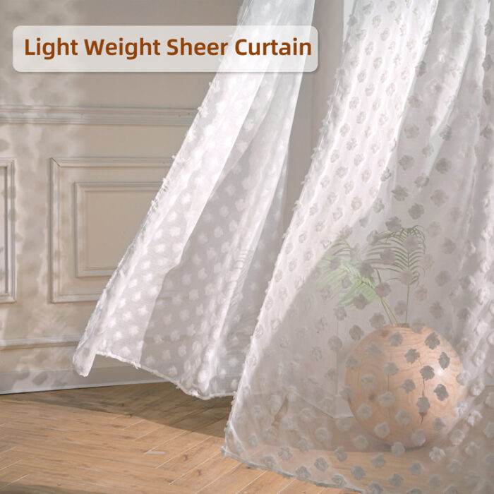 Polyester Sheer Curtain Pair (Set of 2) - Chic Decora