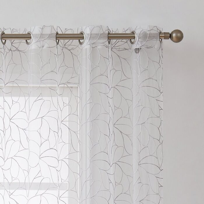 Polyester Sheer Curtain Pair (Set of 2) - Chic Decora