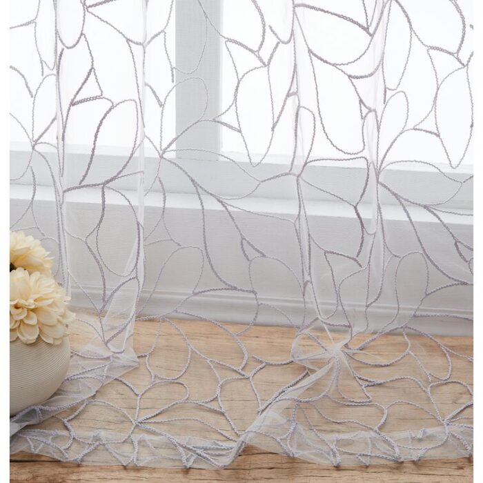 Polyester Sheer Curtain Pair (Set of 2) - Chic Decora