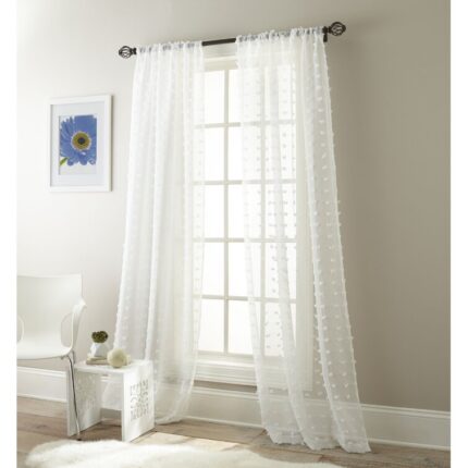 Diyon Polyester Sheer Curtain Pair (Set of 2) - Chic Decora