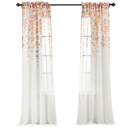 Polyester Sheer Curtain Pair (Set of 2) - Chic Decora