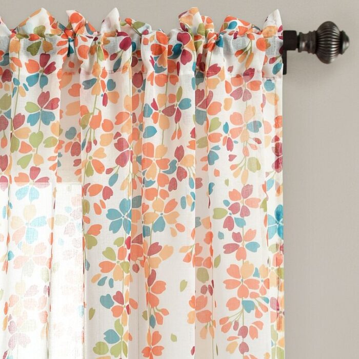 Polyester Sheer Curtain Pair (Set of 2) - Chic Decora