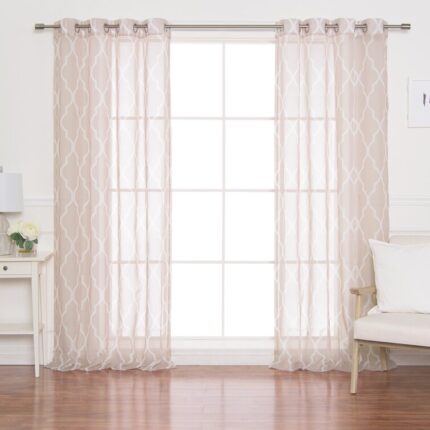 Meghanne Polyester Room Darkening Curtain Panel Pair (Set of 2) - Chic Decora