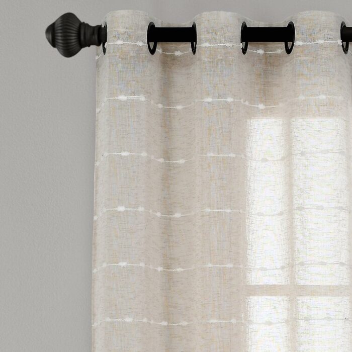 Polyester Sheer Curtain Pair (Set of 2) - Chic Decora