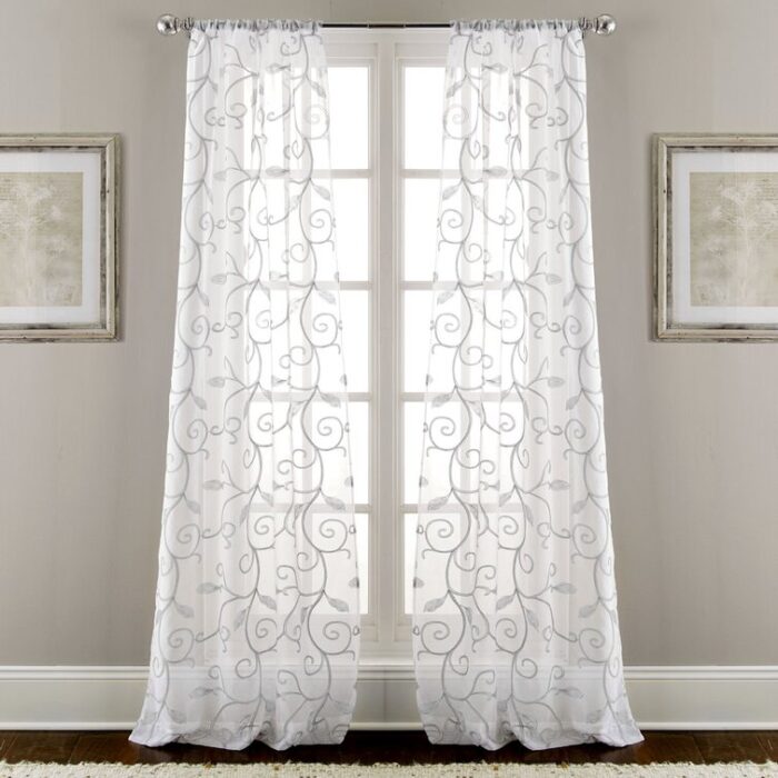 Polyester Sheer Curtain Pair (Set of 2) - Chic Decora