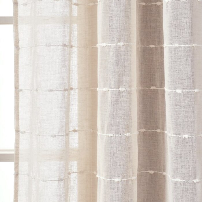 Polyester Sheer Curtain Pair (Set of 2) - Chic Decora