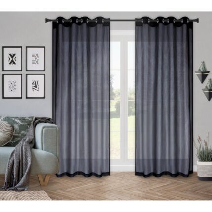 Bucks Polyester Room Darkening Curtain Pair (Set of 2) - Chic Decora