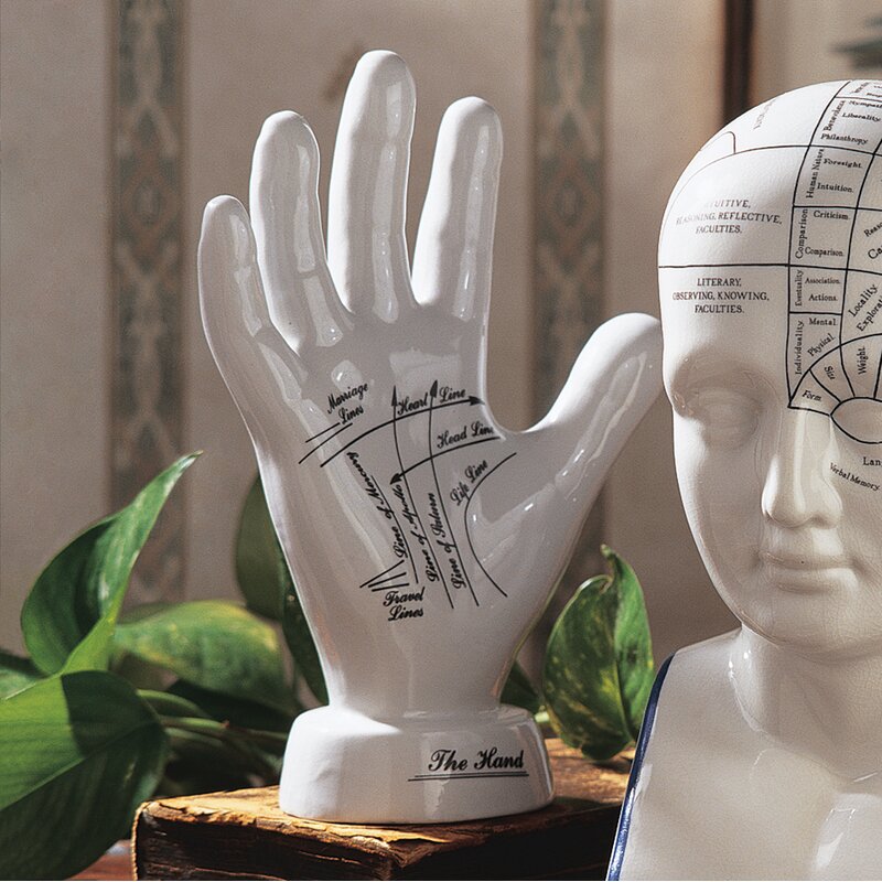 Porcelain Palmistry Hand Figurine - Chic Decora