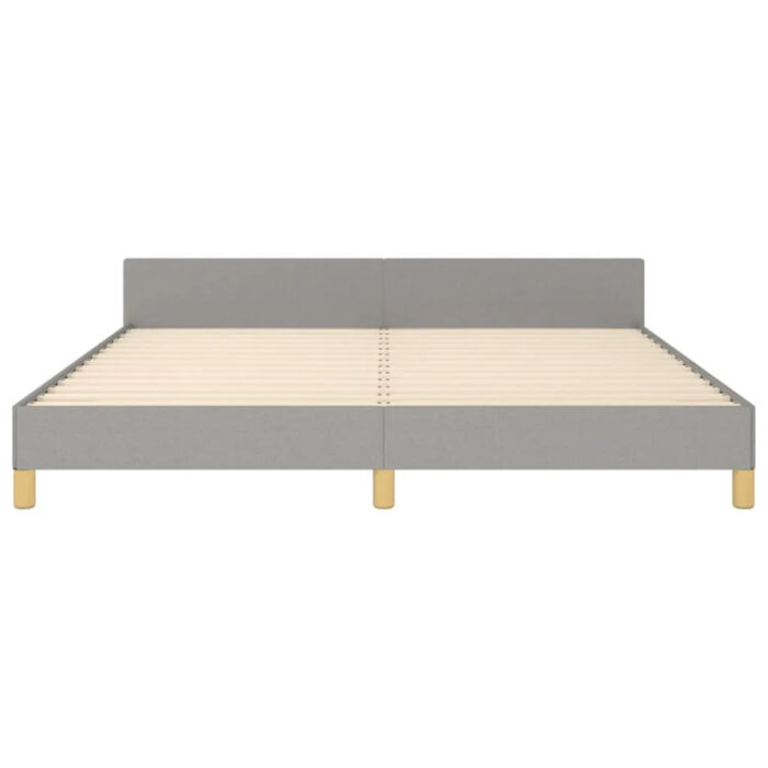 Pranavi Bed Frame with Headboard Platform Bed Base Frame for Bedroom Fabric - Chic Decora