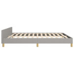 Pranavi Bed Frame with Headboard Platform Bed Base Frame for Bedroom Fabric - Chic Decora