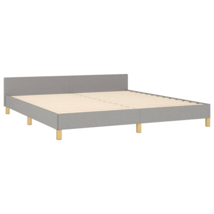 Pranavi Bed Frame with Headboard Platform Bed Base Frame for Bedroom Fabric - Chic Decora