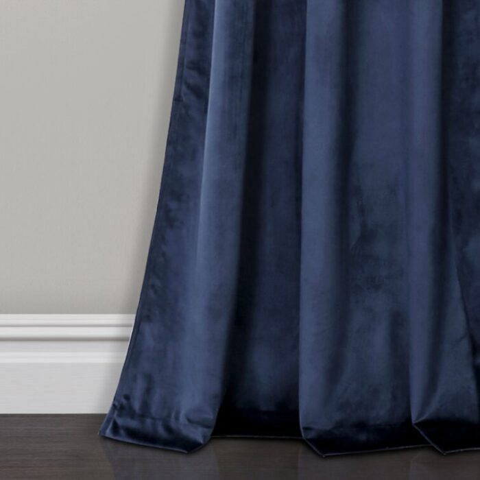 Prima Velvet Solid Velvet Room Darkening Curtain Pair (Set of 2) - Chic Decora