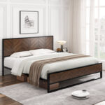 Proto Classical Metal Frame Platform Bed - Chic Decora