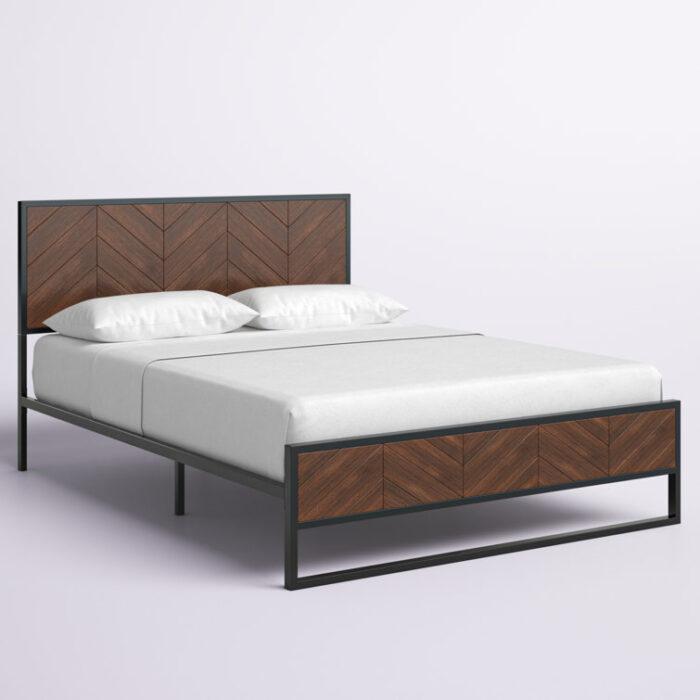 Proto Classical Metal Frame Platform Bed - Chic Decora