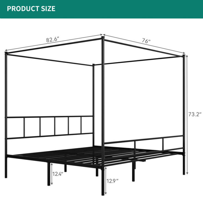 Queen/King Canopy Bed - Chic Decora