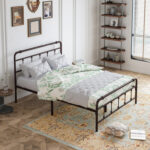 Queen Size Metal Platform Bed - Chic Decora