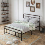 Queen Size Metal Platform Bed - Chic Decora