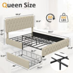 Queen Storage Bed - Chic Decora