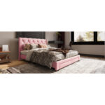 Queen Tufted Low Profile Storage Upholstered Wingback Bed – 2 Drawers - Chic Decora