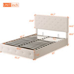 Queen Upholstered Platform Storage Bed - Chic Decora