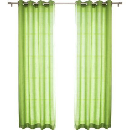 Cushing Polyester Sheer Curtain Pair (Set of 2) - Chic Decora