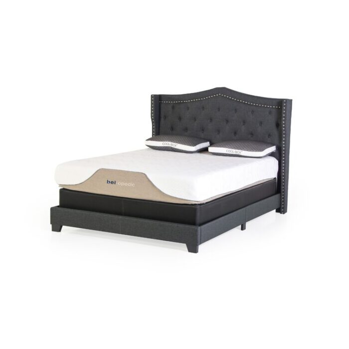 Raceland Upholstered Wingback Bed - Chic Decora