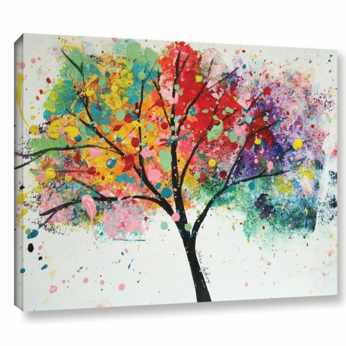 Rainbow Tree III by Jolina Anthony Graphic Art on Canvas - Chic Decora