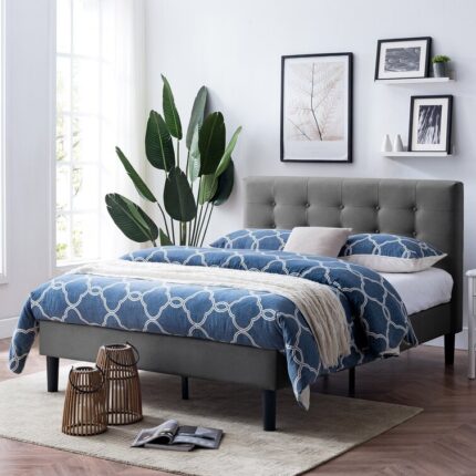 Berma Upholstered Platform Storage Bed - Chic Decora