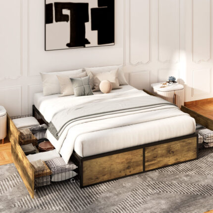 Ramjan Platform Storage Bed - Chic Decora