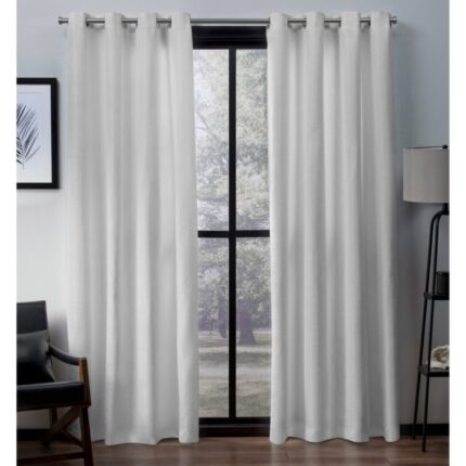 Trellis Polyester Room Darkening Curtain Pair (Set of 2) - Chic Decora