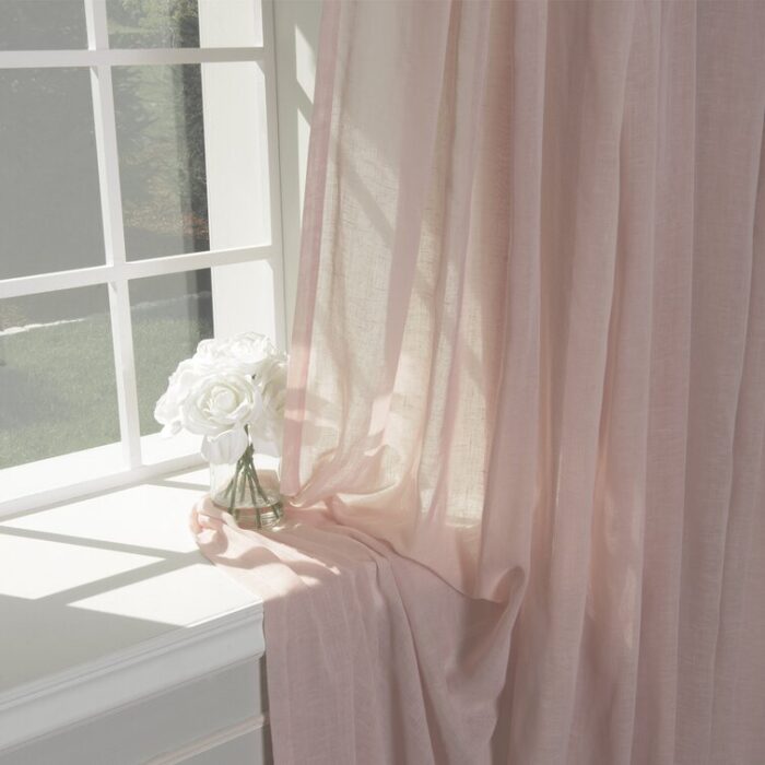 Rayna Polyester Semi Sheer Curtain Pair (Set of 2) - Chic Decora