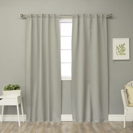 Rebeca Polyester Blackout Curtain Pair (Set of 2) - Chic Decora