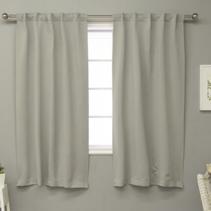 Rebeca Polyester Blackout Curtain Pair (Set of 2) - Chic Decora