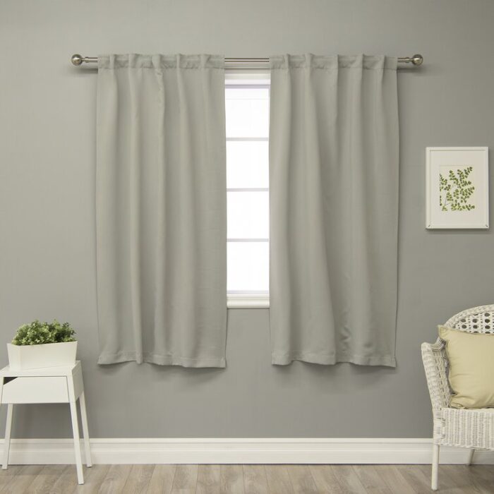 Rebeca Polyester Blackout Curtain Pair (Set of 2) - Chic Decora