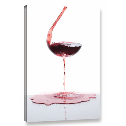 Red Wine Graphic Art on Canvas - Chic Decora