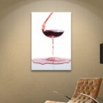 Red Wine Graphic Art on Canvas - Chic Decora